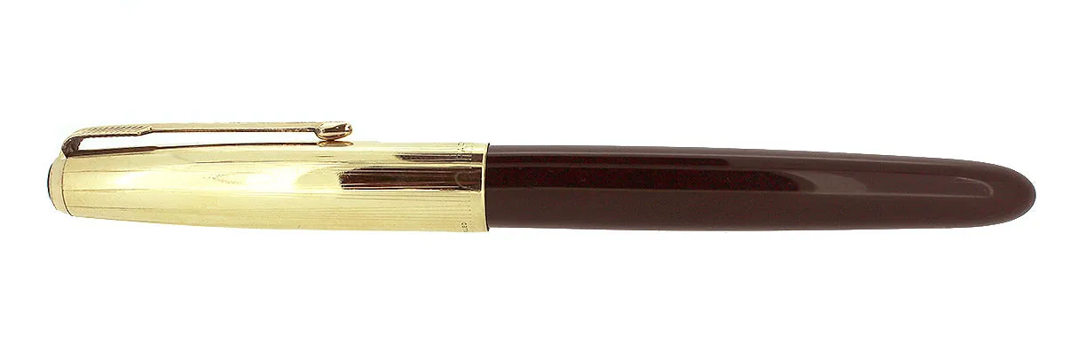 1948 PARKER 51 BURGUNDY AEROMETRIC FOUNTAIN PEN FINE/MEDIUM NIB RESTORED