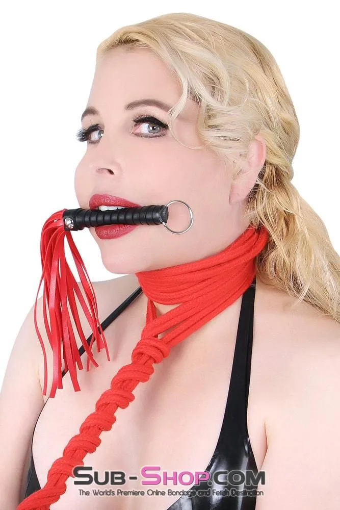 9031DL      L’il Red Whipper 12” Leatherette Bondage Whip - MEGA Deal