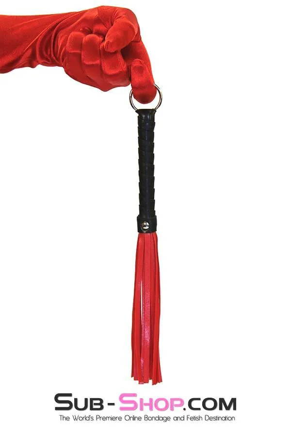 9031DL      L’il Red Whipper 12” Leatherette Bondage Whip - MEGA Deal