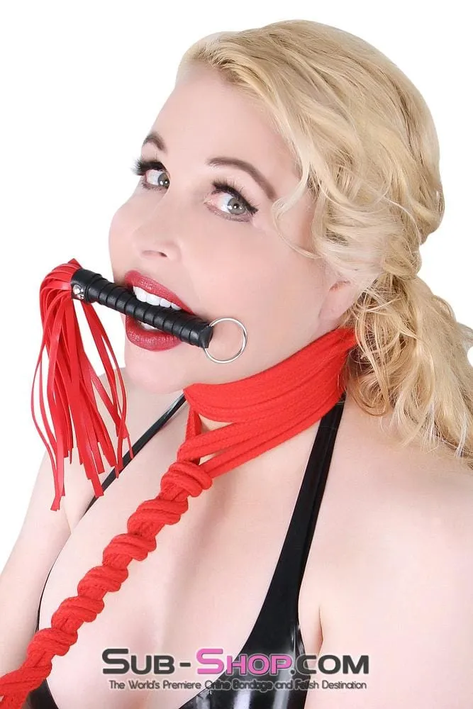 9031DL      L’il Red Whipper 12” Leatherette Bondage Whip - MEGA Deal