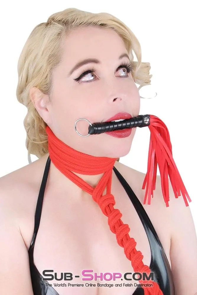 9031DL      L’il Red Whipper 12” Leatherette Bondage Whip - MEGA Deal