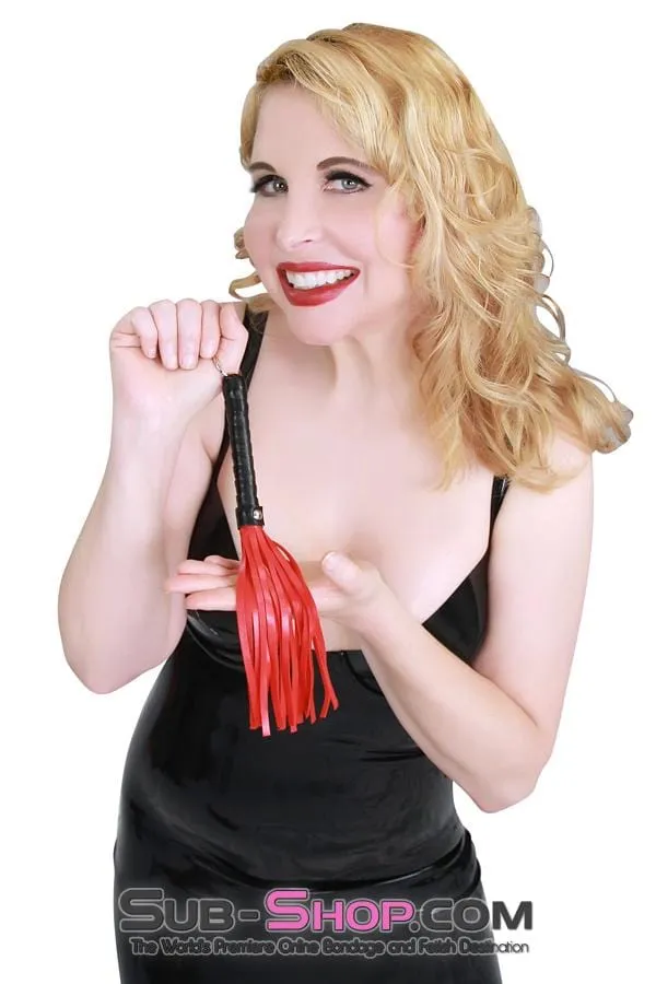 9031DL      L’il Red Whipper 12” Leatherette Bondage Whip - MEGA Deal