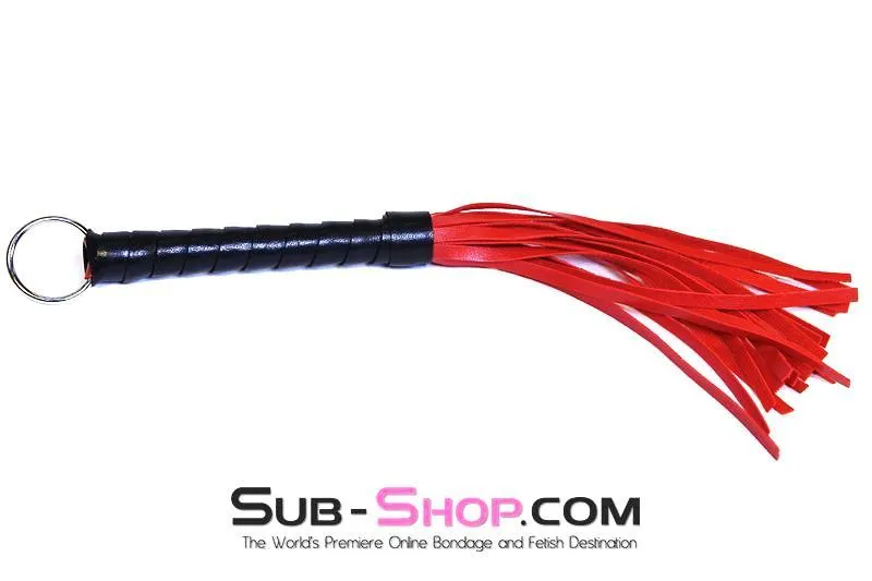 9031DL      L’il Red Whipper 12” Leatherette Bondage Whip - MEGA Deal