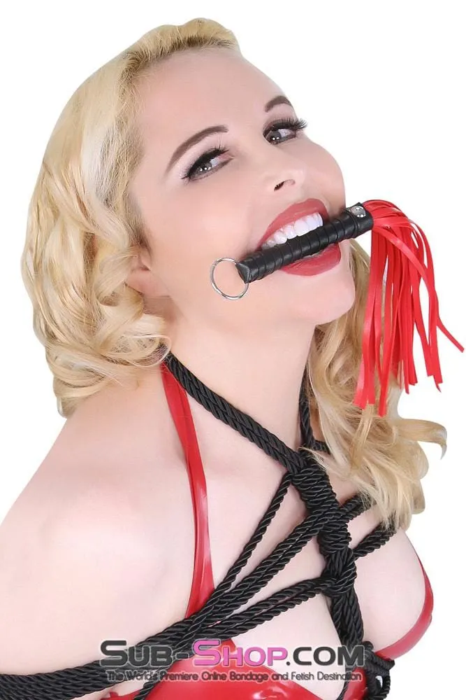 9031DL      L’il Red Whipper 12” Leatherette Bondage Whip - MEGA Deal