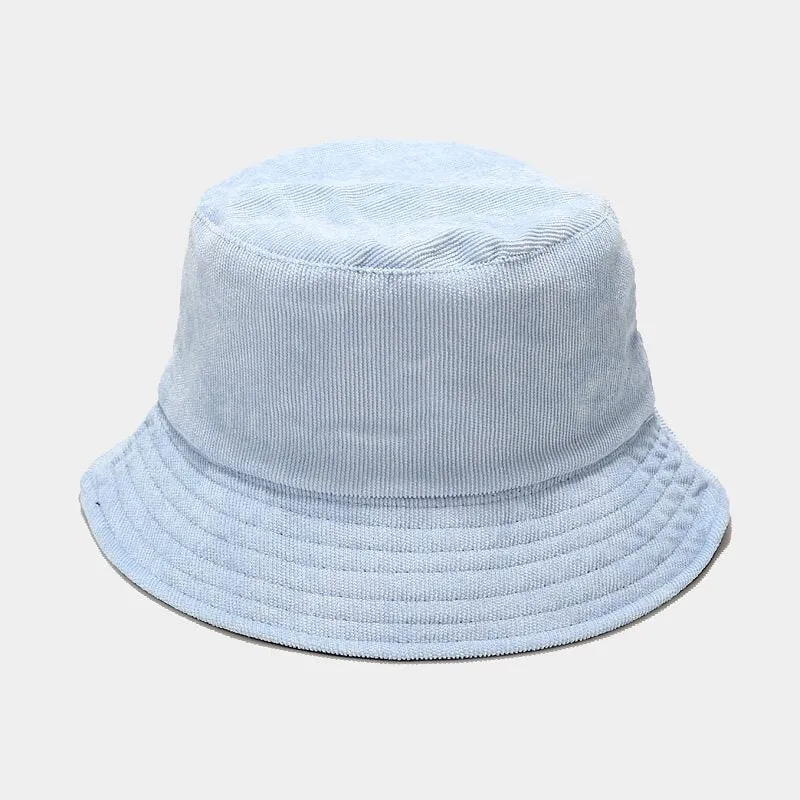 Autumn Winter Bucket Hat Solid Fisherman Hat Corduroy Sun Hat Reversible  Hip-Hip Cap Foldable Cheapu Hunting Hat Fishing Cap