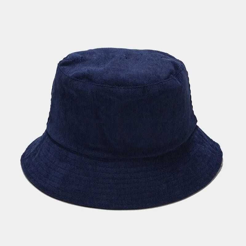 Autumn Winter Bucket Hat Solid Fisherman Hat Corduroy Sun Hat Reversible  Hip-Hip Cap Foldable Cheapu Hunting Hat Fishing Cap