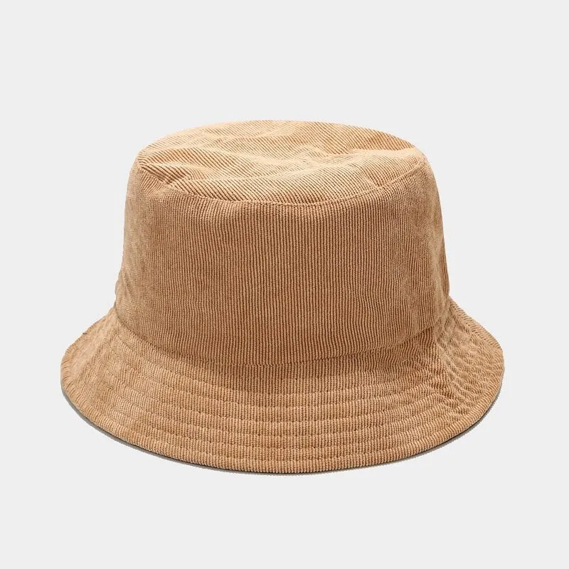 Autumn Winter Bucket Hat Solid Fisherman Hat Corduroy Sun Hat Reversible  Hip-Hip Cap Foldable Cheapu Hunting Hat Fishing Cap