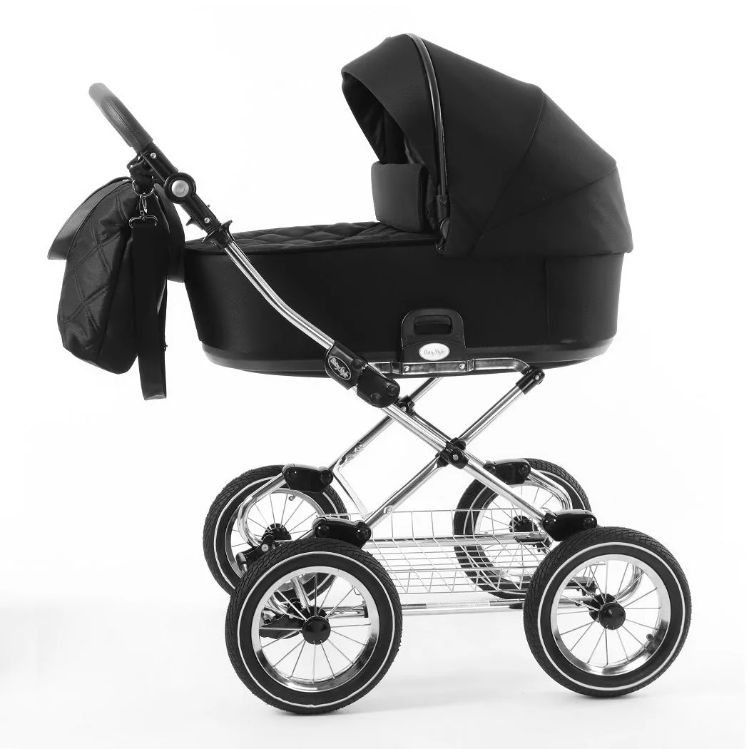 BabyStyle Prestige Vogue Pram Travel System (Chrome/Black/Ebony) with Isofix Base