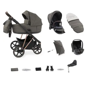 BabyStyle Prestige Vogue Pram Travel System (Copper/Brown/Mountain) with Isofix Base