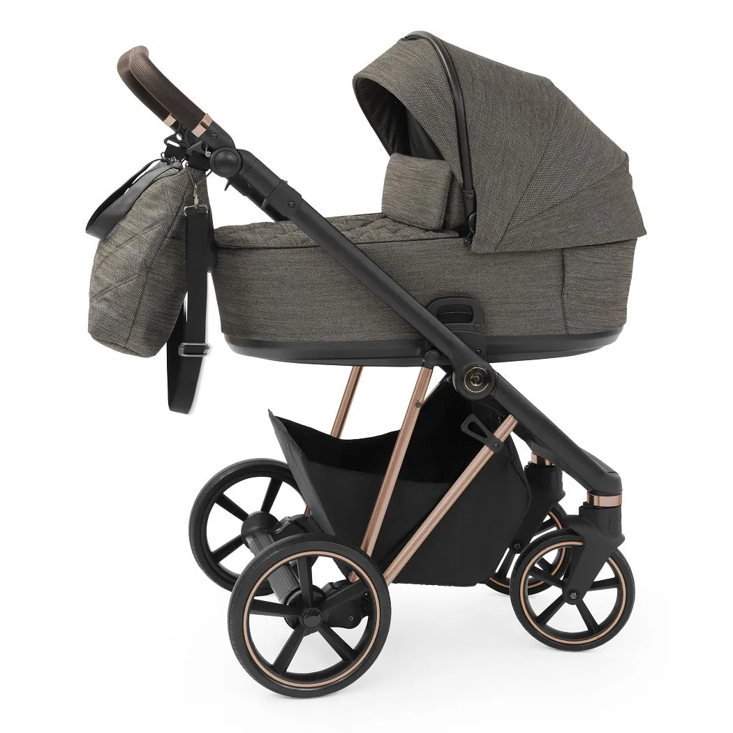 BabyStyle Prestige Vogue Pram Travel System (Copper/Brown/Mountain) with Isofix Base