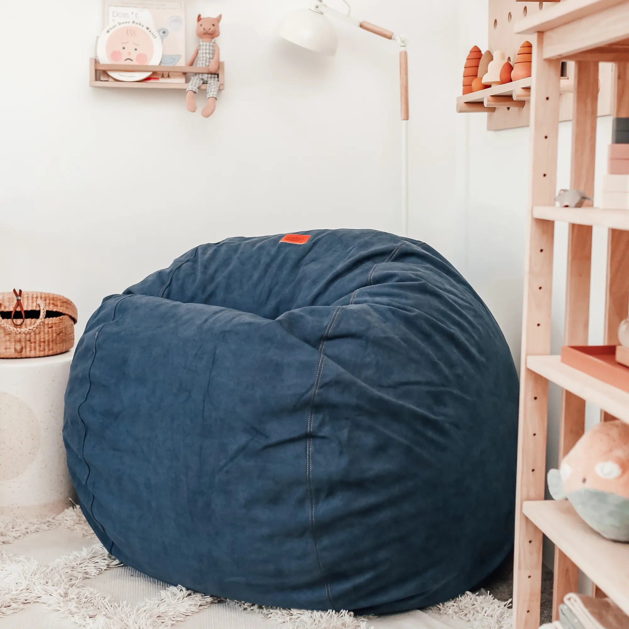 Bean Bag - Queen - Sueded Denim