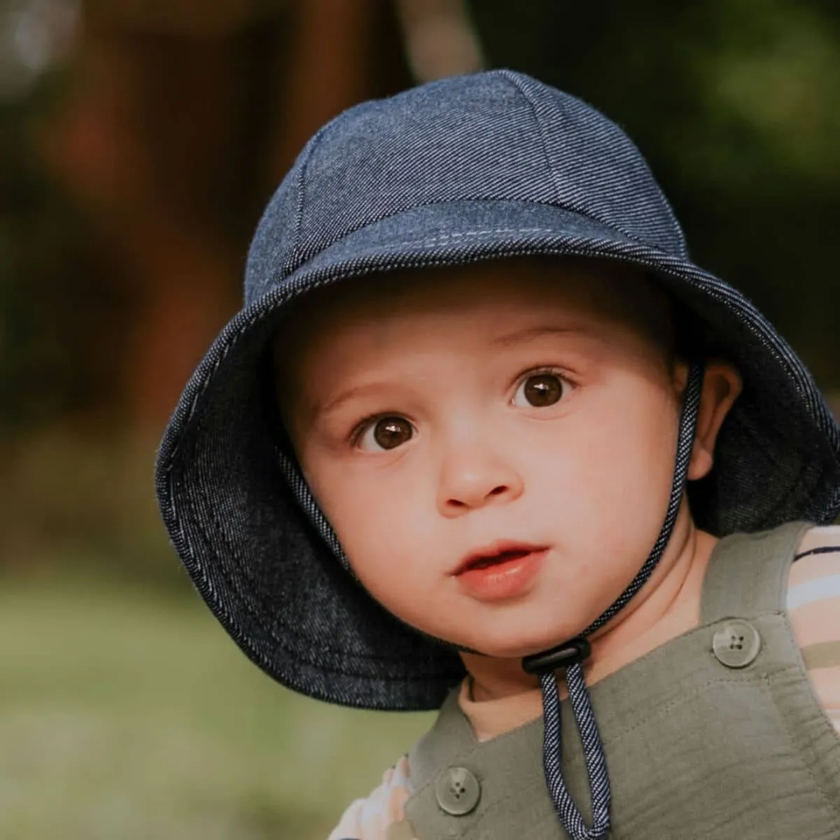 Bedhead Baby Bucket Hat with Strap - Denim