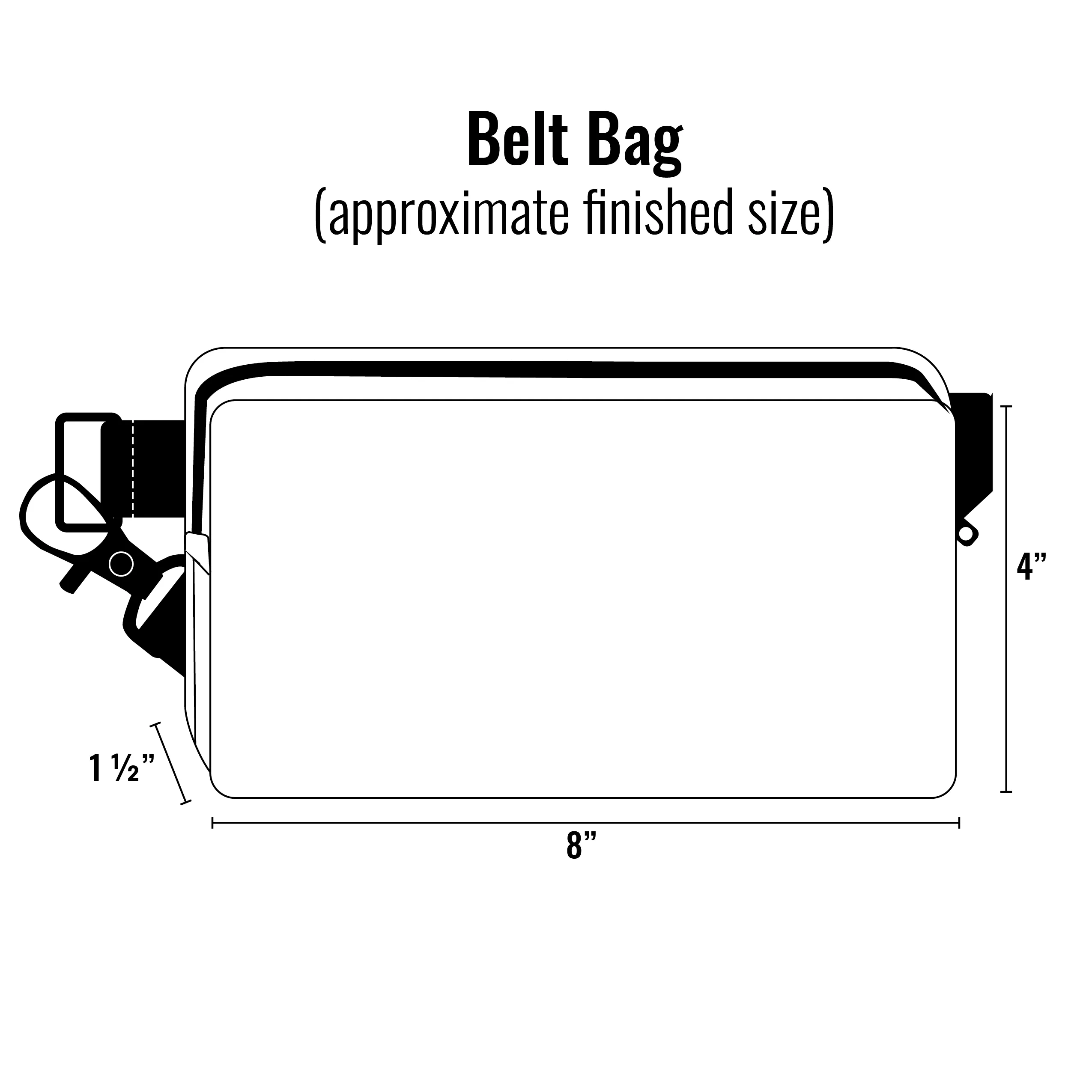 Belt Bag Sewing Kit - Supplies, Printed Pattern and Video Tutorial - Belize