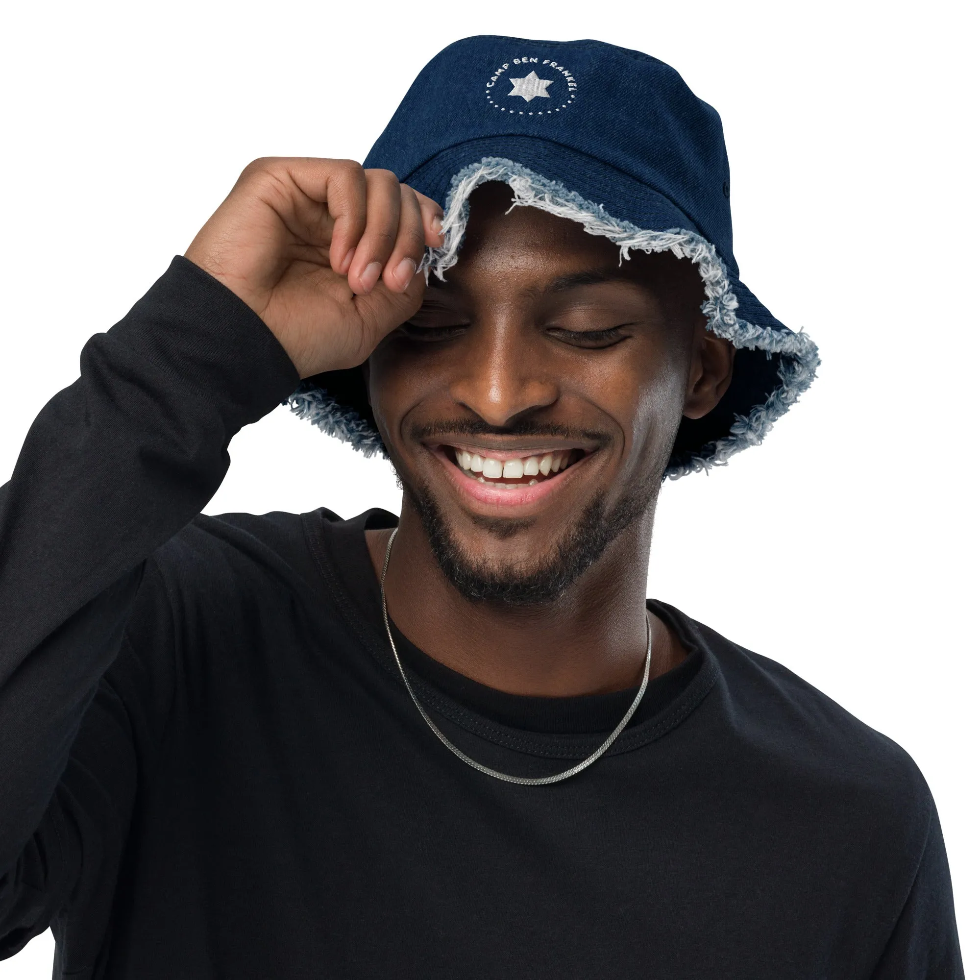 Ben Frankel Distressed Denim Bucket Hat