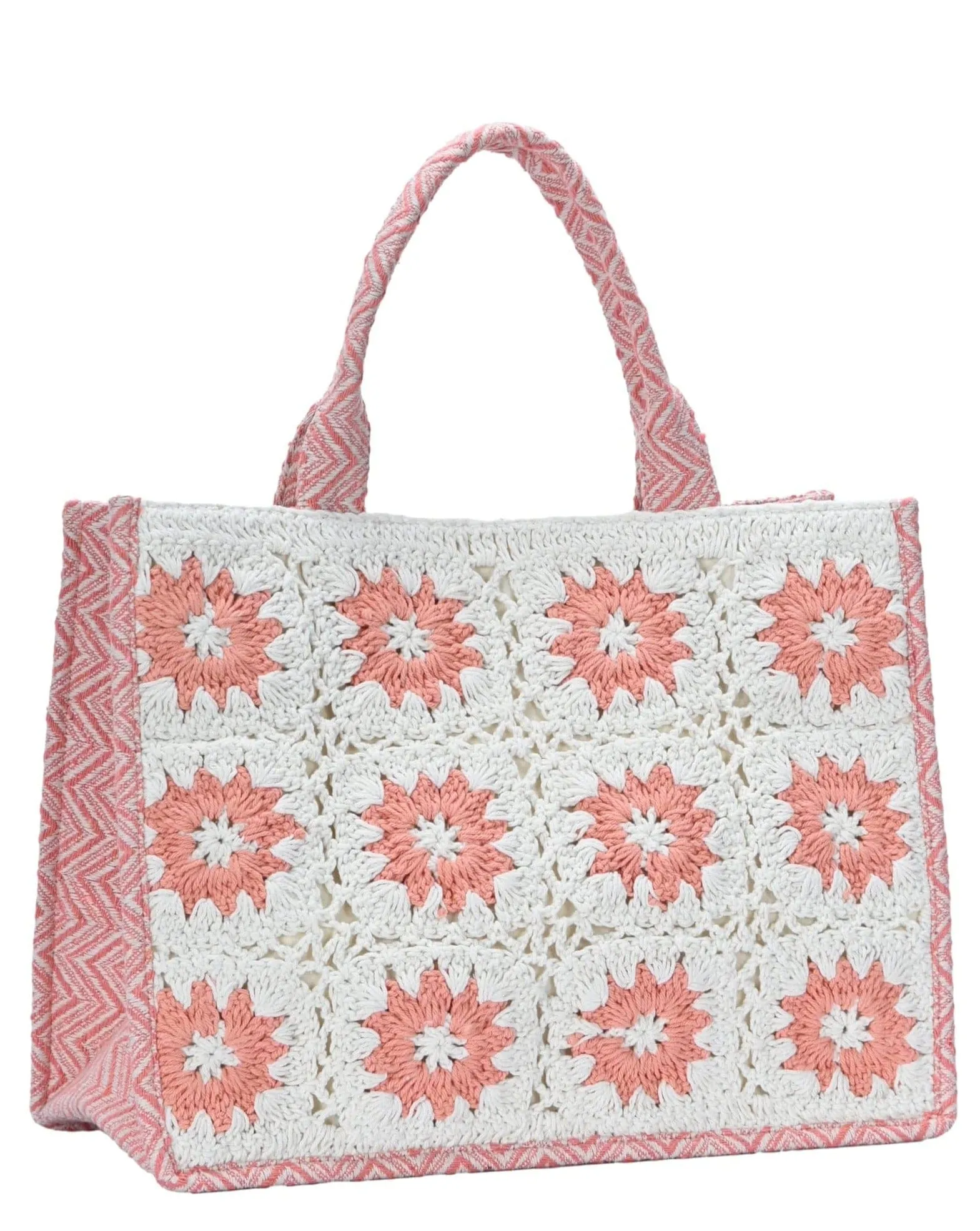 BGAIN302 Flower Crochet Tote Bag