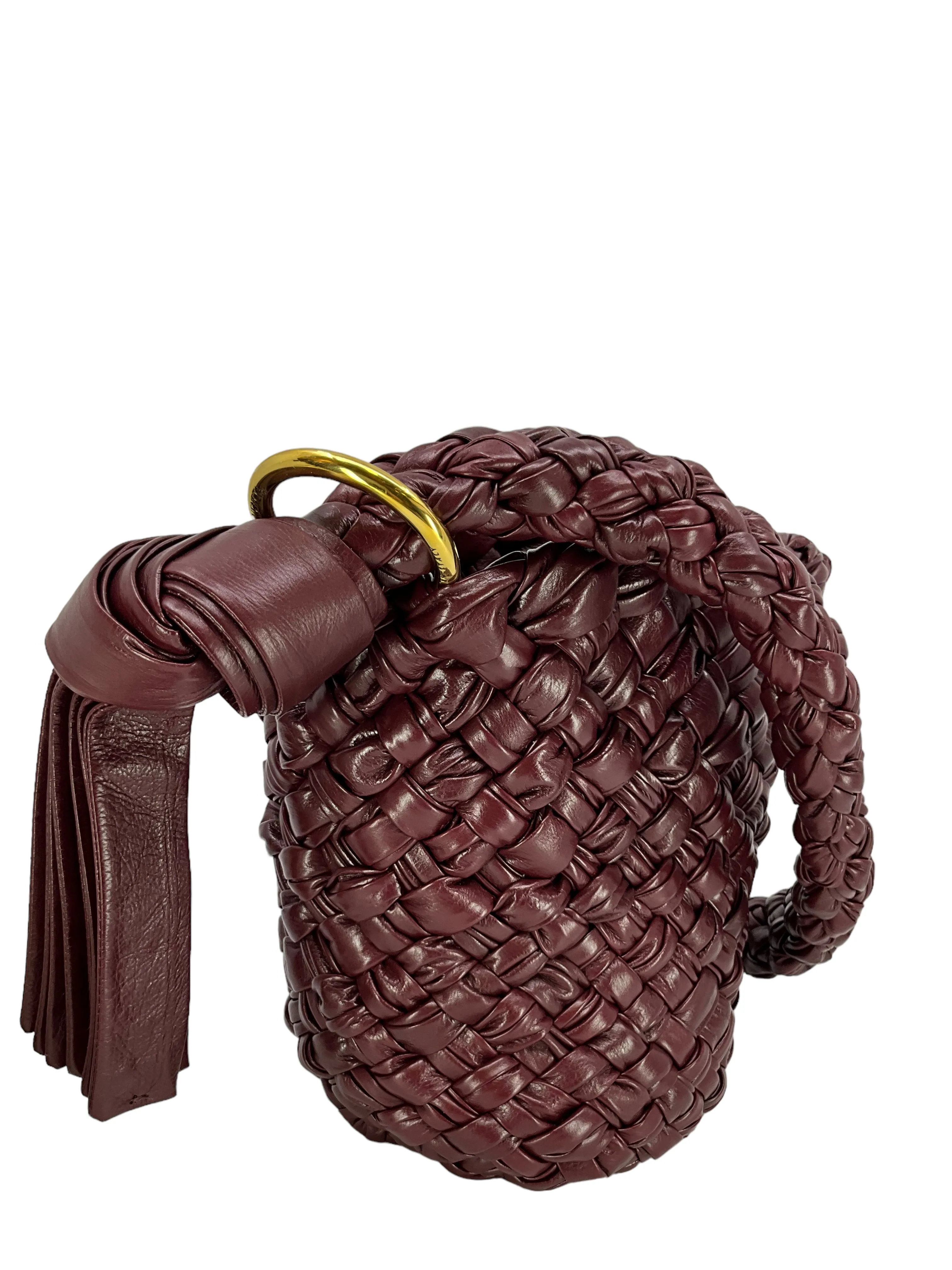 Bottega Veneta Small Kalimero Intrecciato Woven Bucket Bag NEW