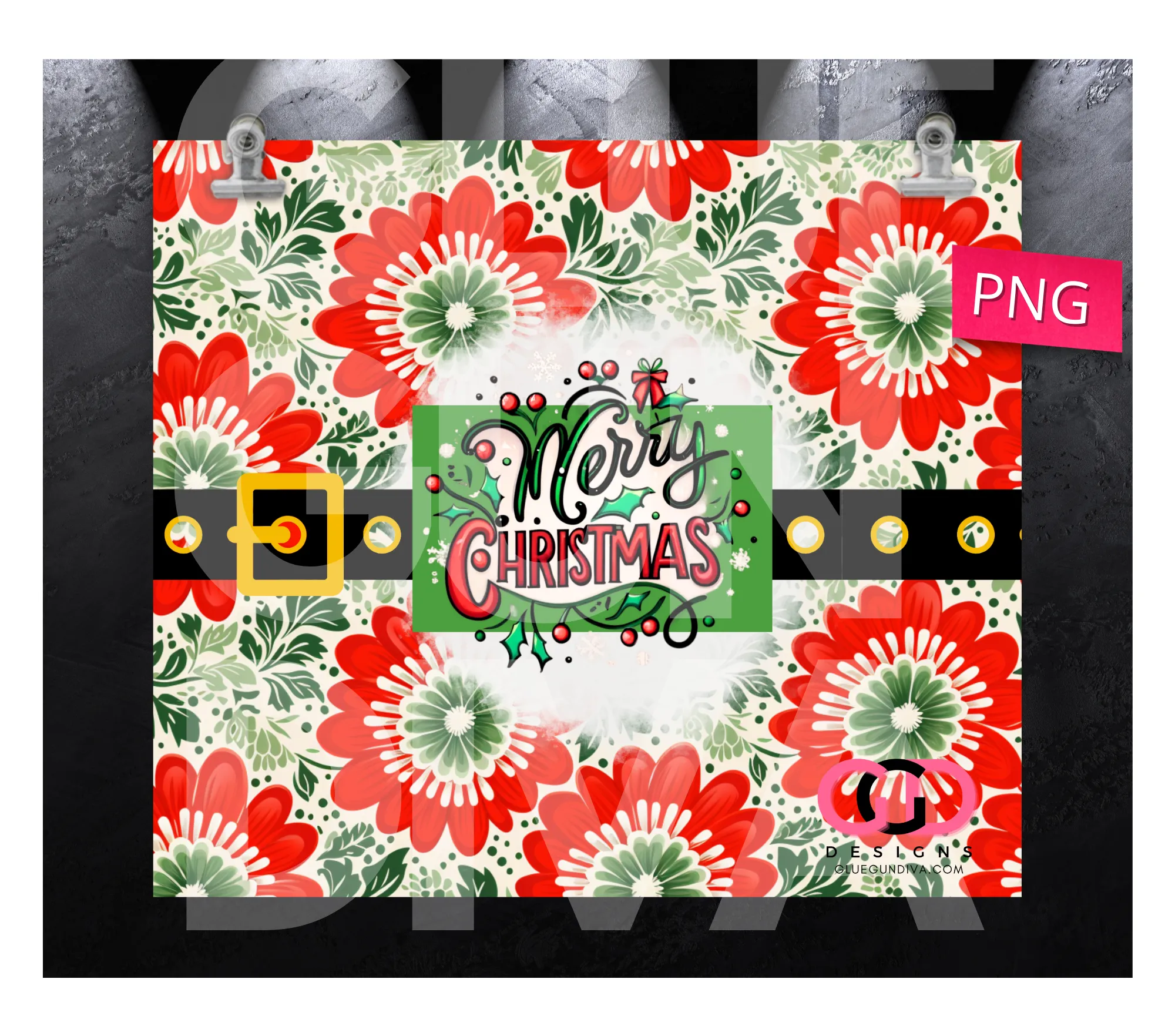 Christmas Greetings-   Digital tumbler wrap for 20 oz skinny straight tumbler