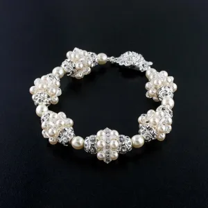 Crystal & Pearl Embellished Bracelet