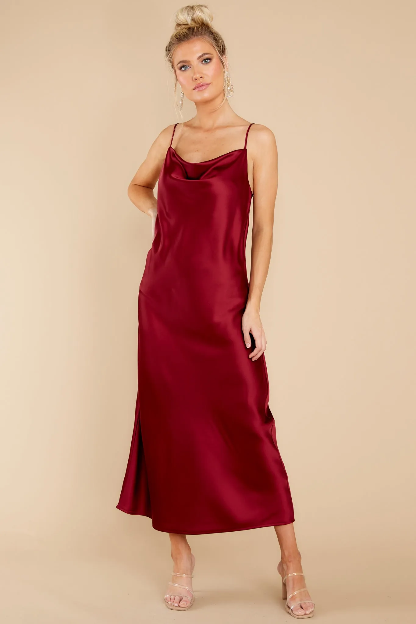 Dash Away All Burgundy Maxi Dress