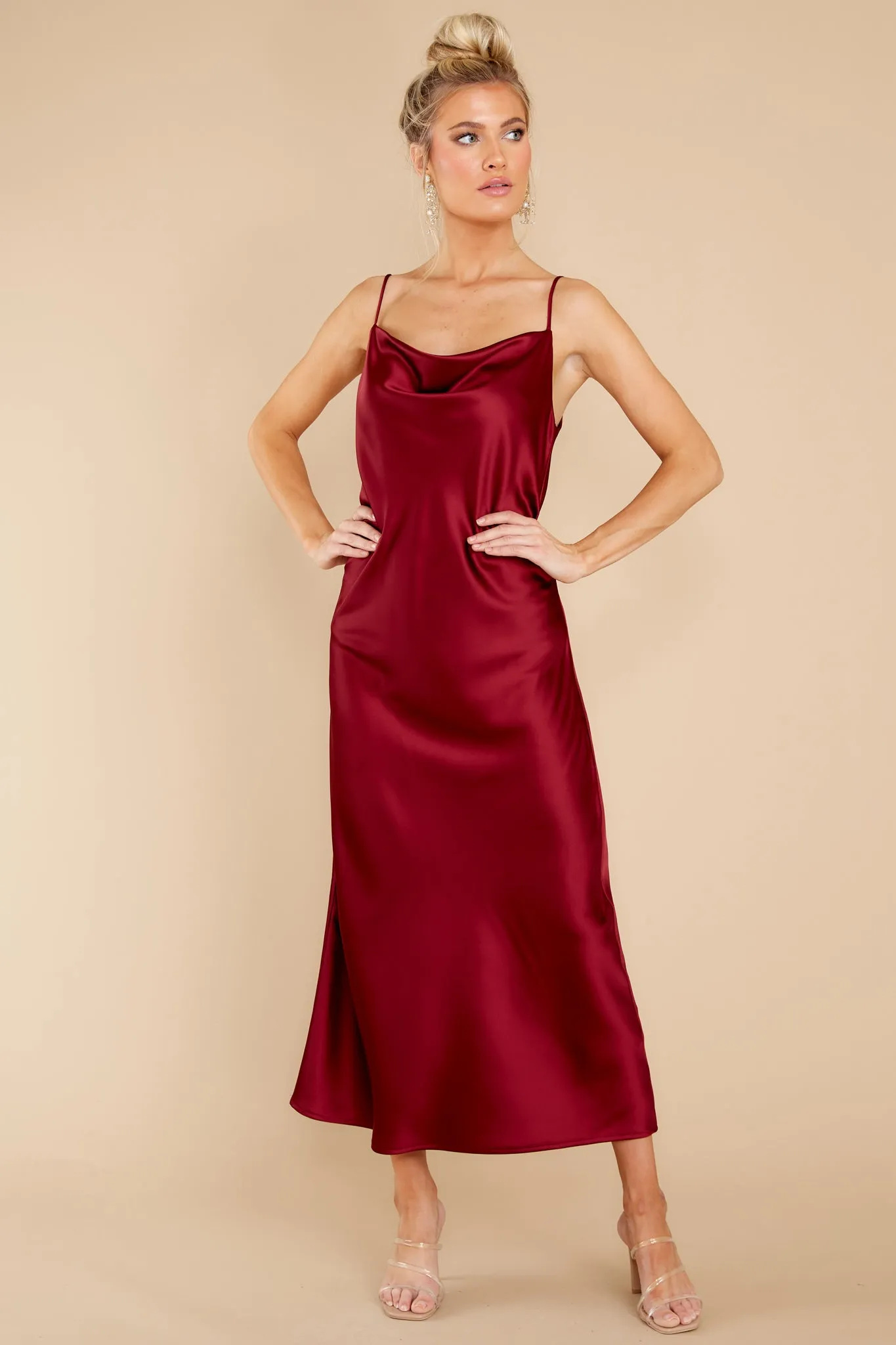 Dash Away All Burgundy Maxi Dress