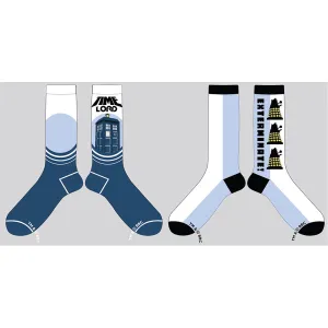 Doctor Who: Time Lord & Dalek Socks: 2 Pack