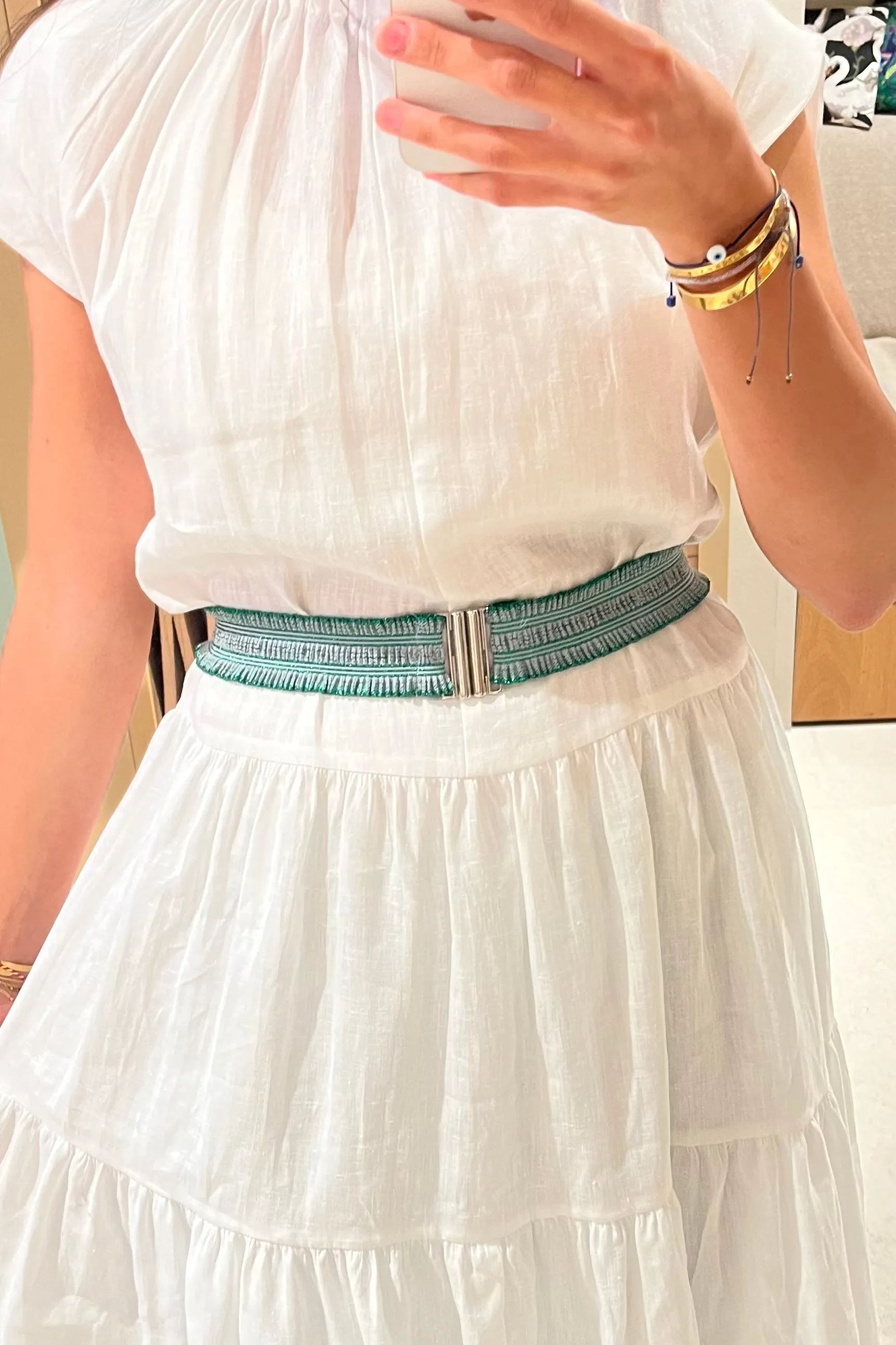 ELASTIC BELT “GREEN GLITTER"