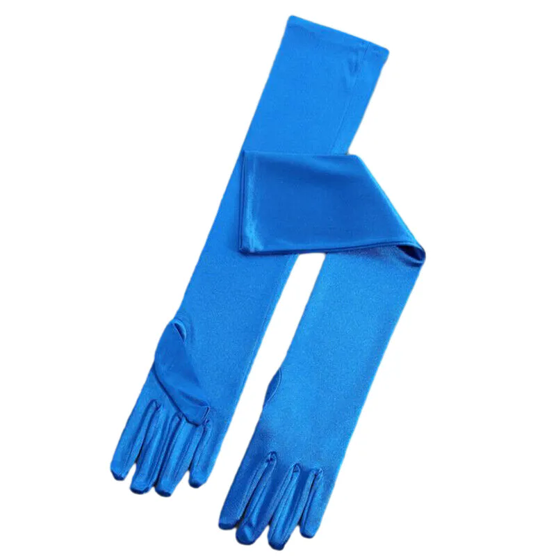 Elegant Long Satin Evening Gloves