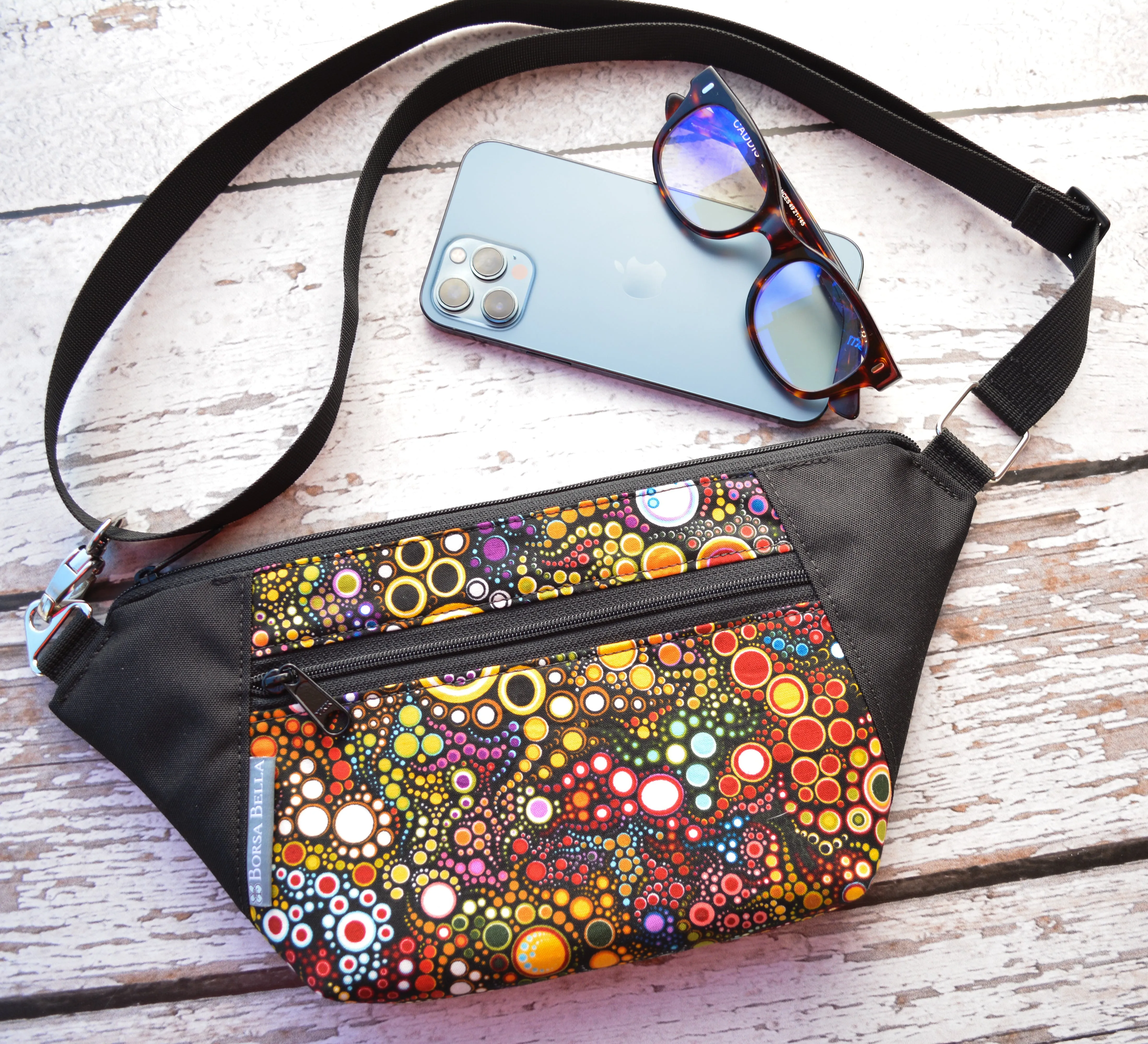 Fanny Pack or Crossbody Bag - Happy Fabric