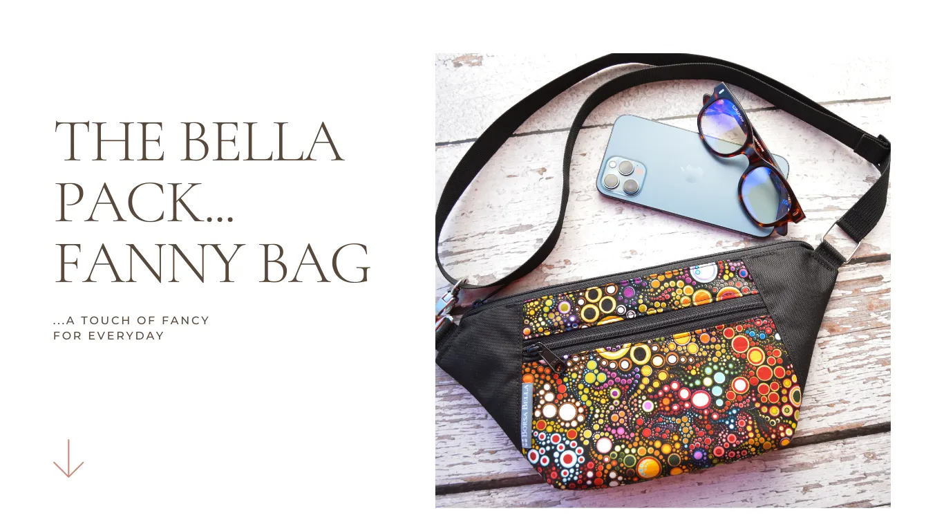 Fanny Pack or Crossbody Bag - Happy Fabric