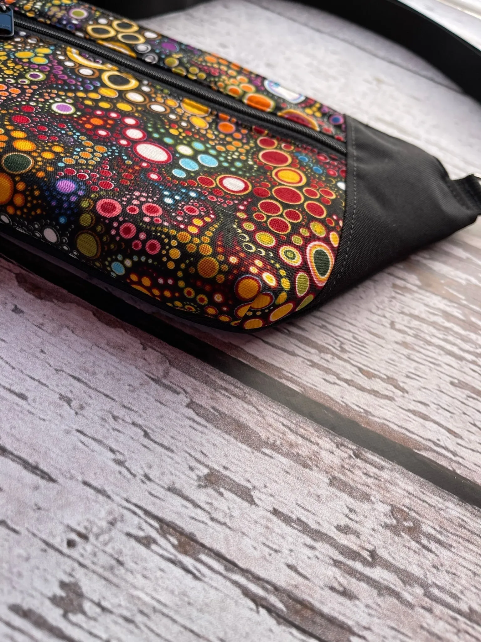 Fanny Pack or Crossbody Bag - Pink/Orange Fabric