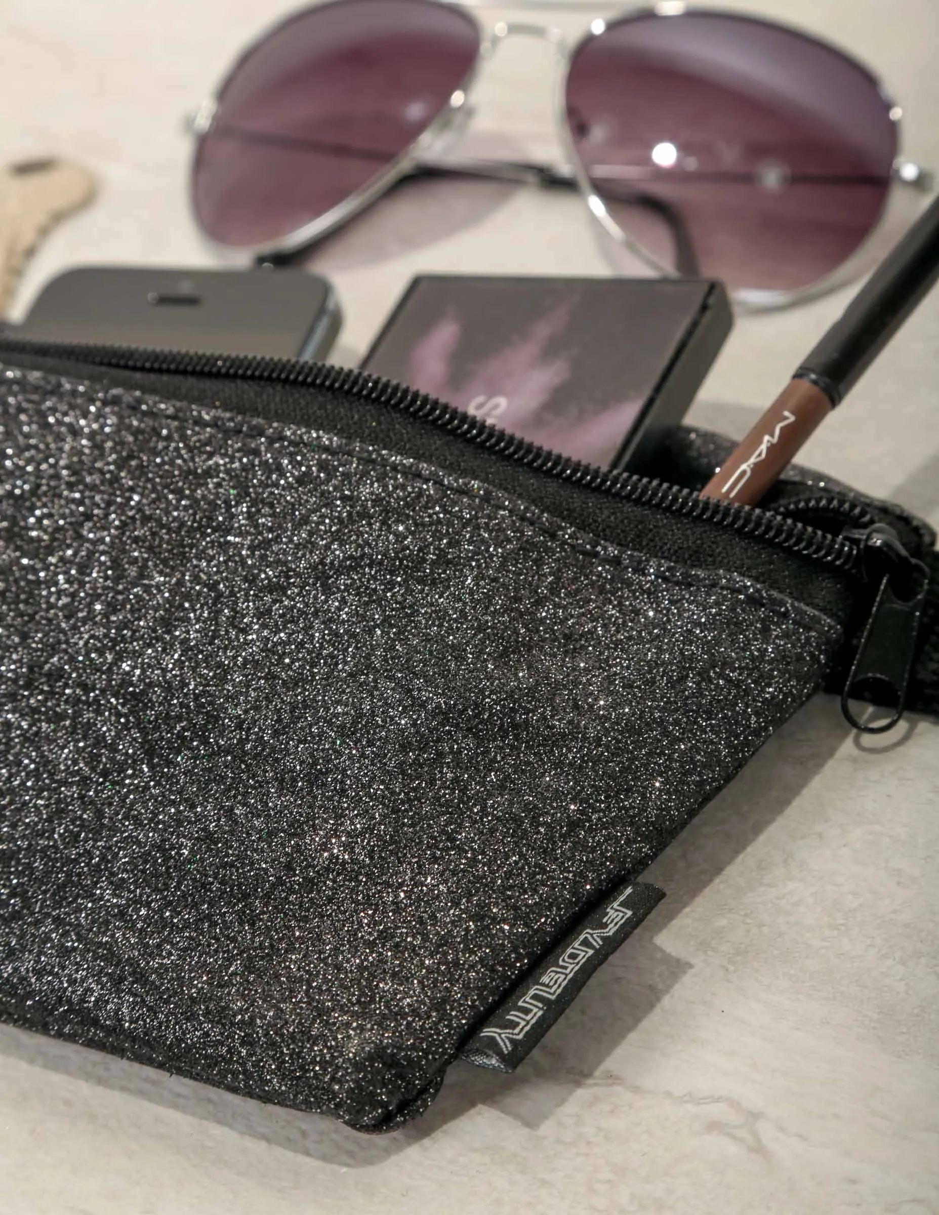 Fanny Pack | Slim |DAZZLER Black Glitter