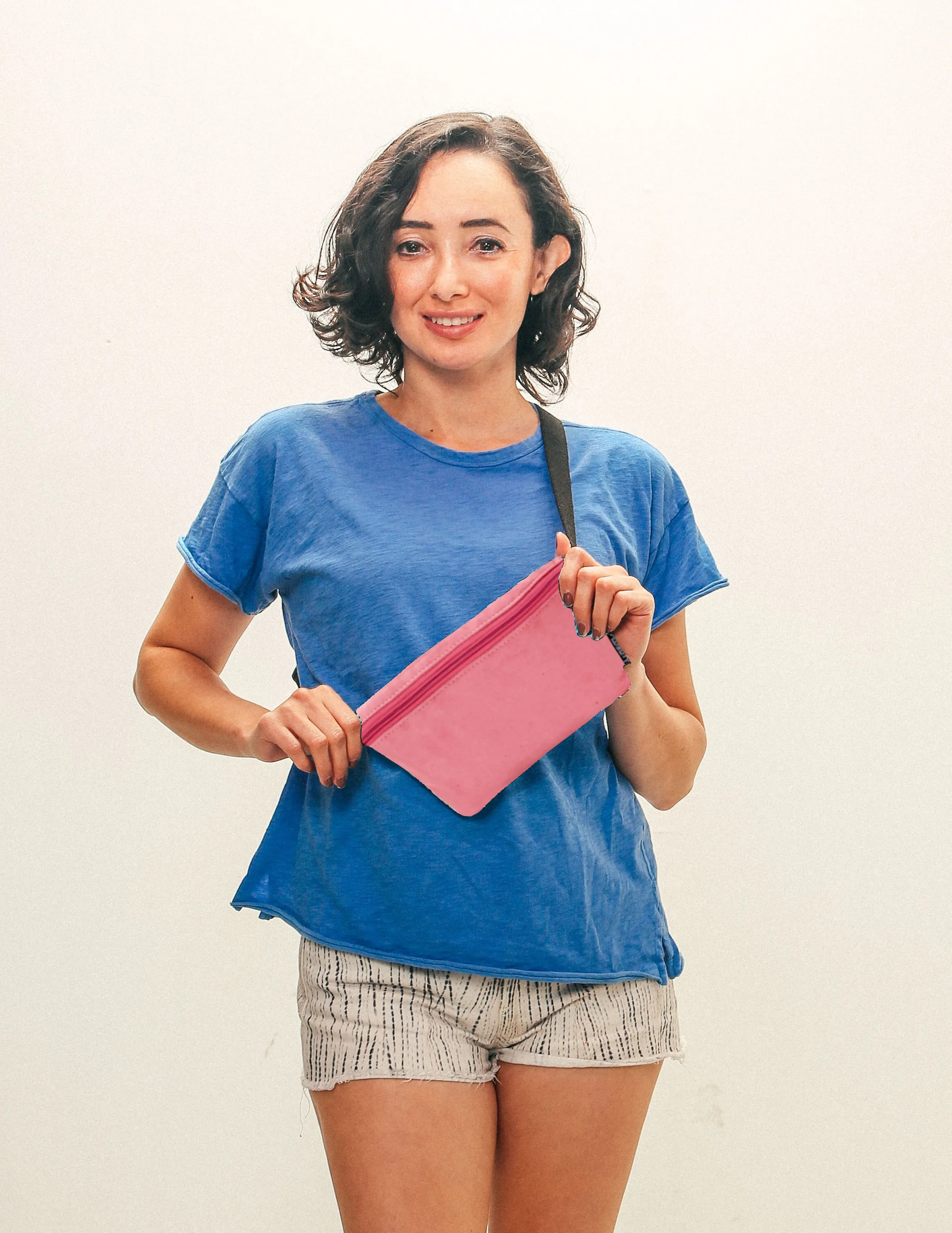 Fanny Pack | Slim | Faux Suede Rose