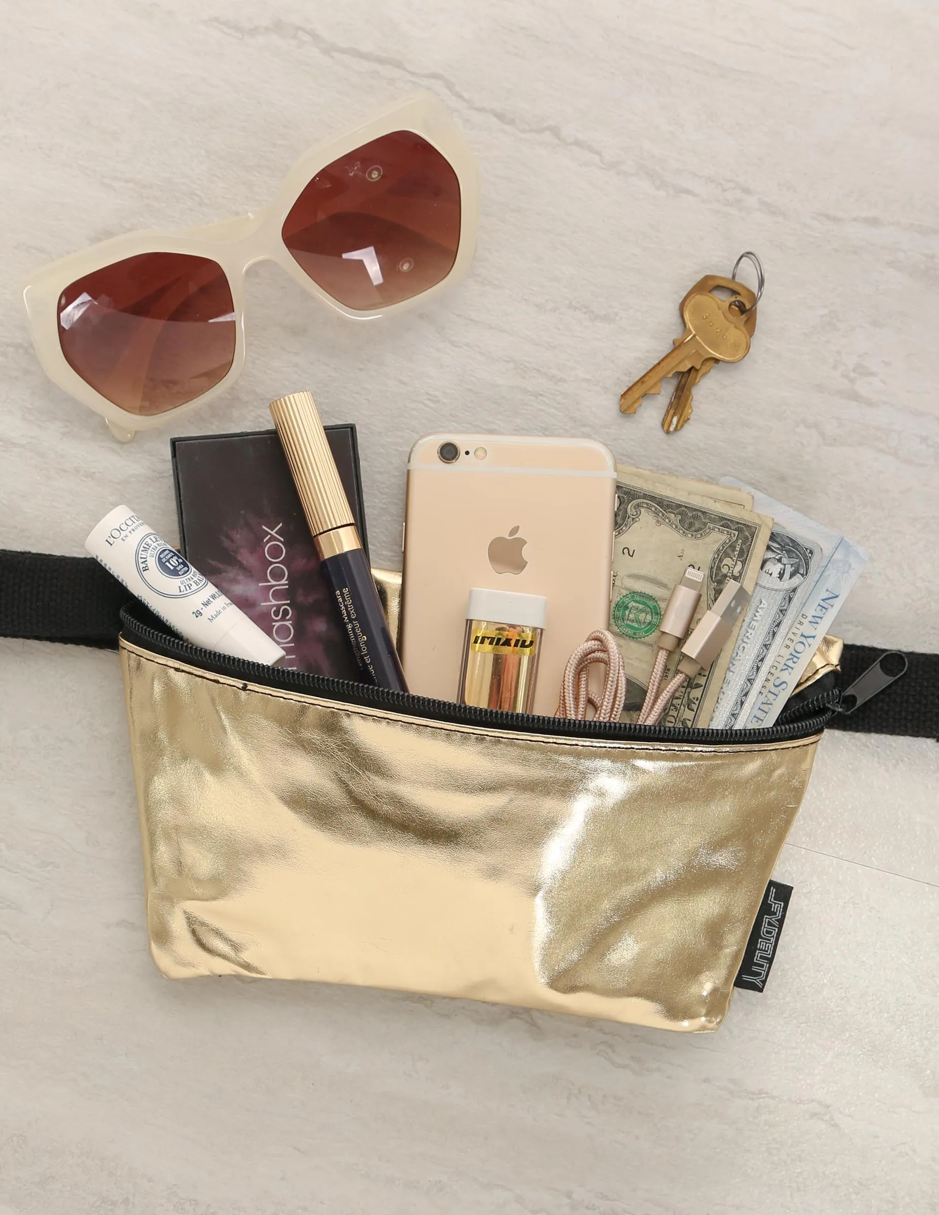 Fanny Pack | Slim |METALLIC Gold