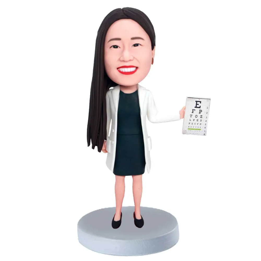 Female Optometrist Custom Figure Bobbleheads