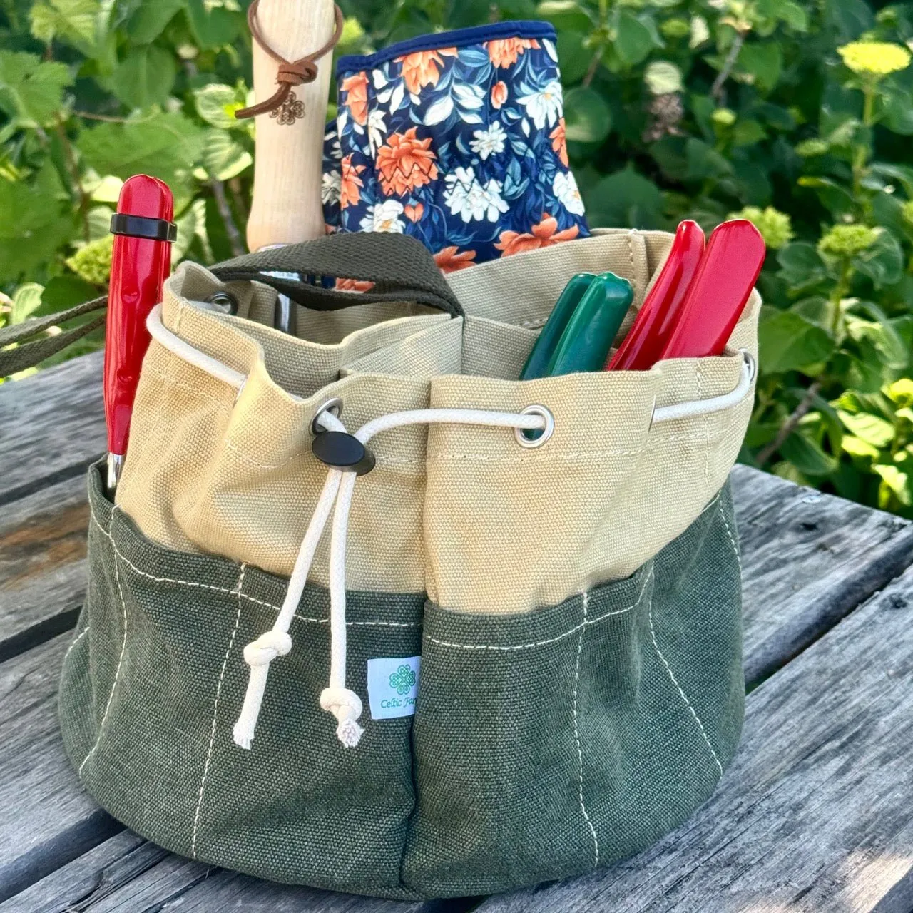 Garden Bucket Bag - Heavy Waxed Canvas