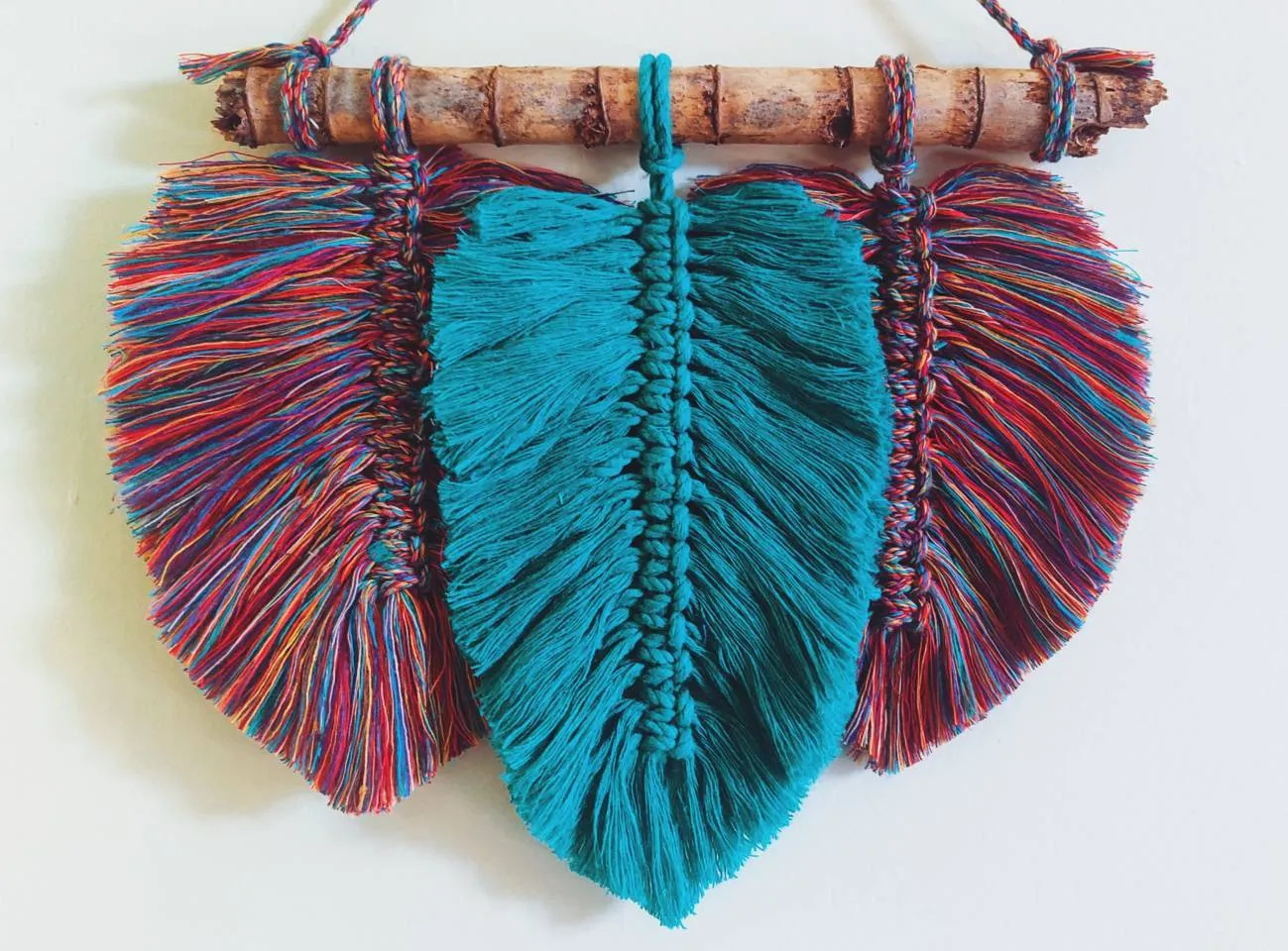 Handmade Bohemian Feather Macrame