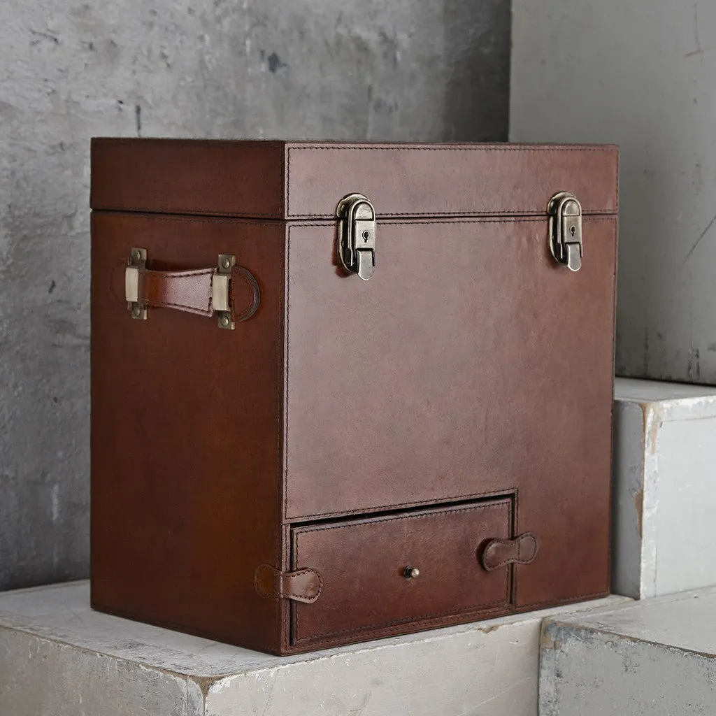 Leather Drinks Box - Integral Ice Bucket