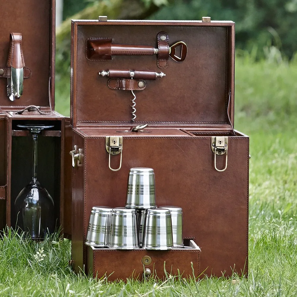 Leather Drinks Box - Integral Ice Bucket