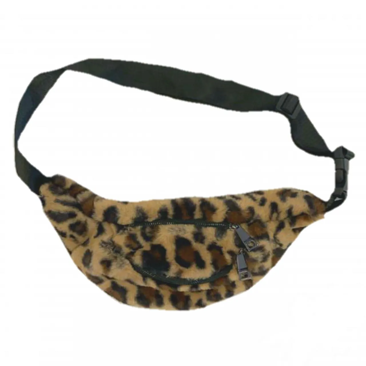 LEOPARD FAUX FUR FANNY PACK