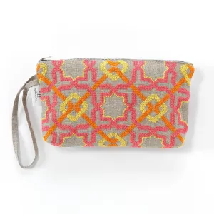 LINEN ZIPPER POUCH ALHAMBRA