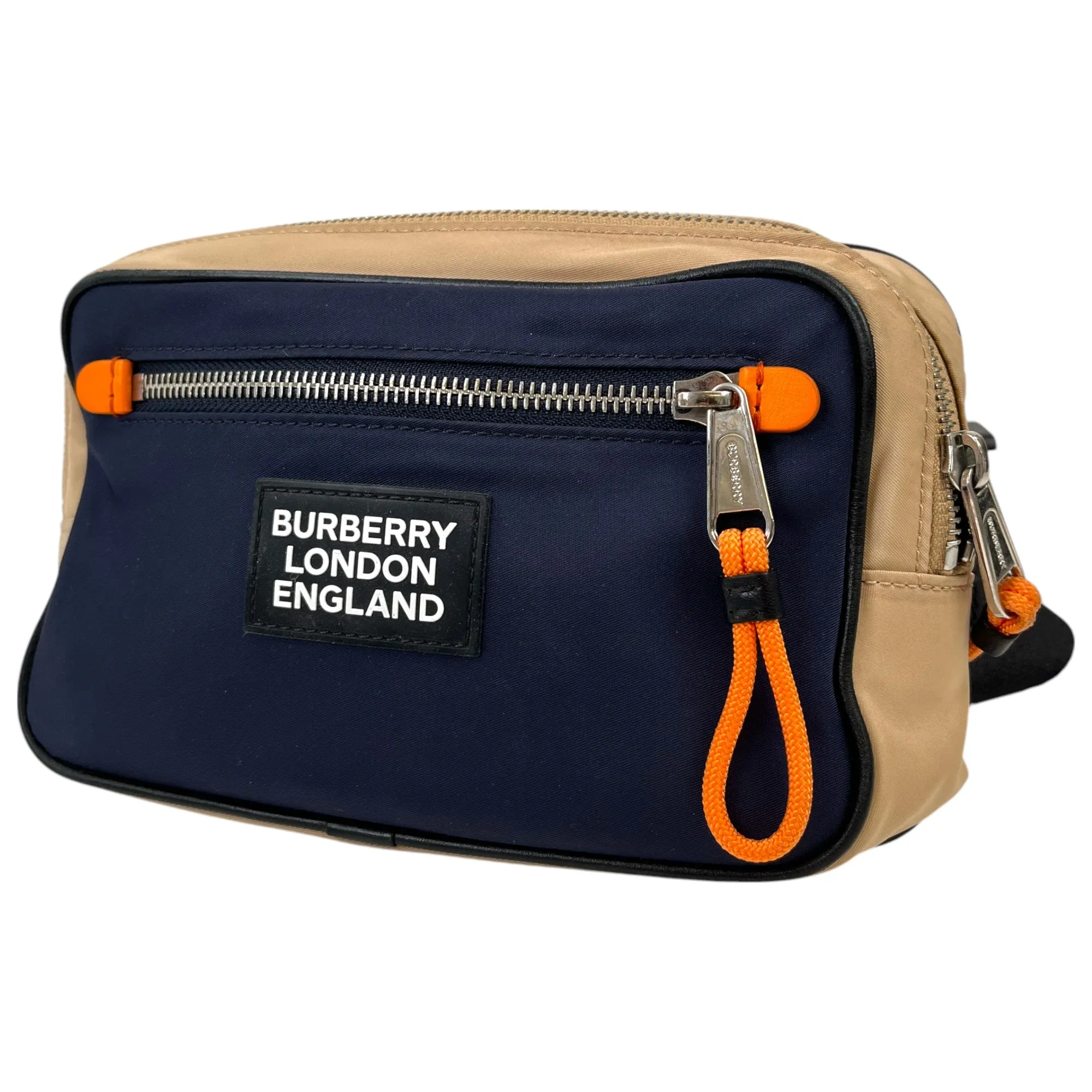 Men's Nylon Logo Belt Bag Navy