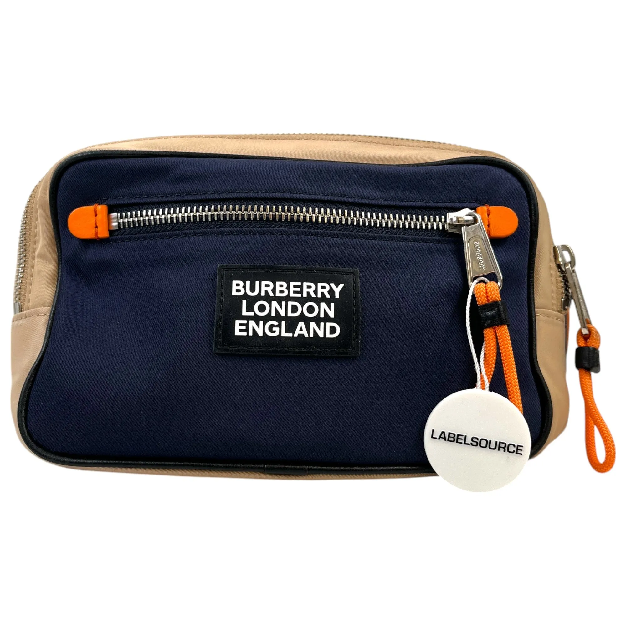 Men's Nylon Logo Belt Bag Navy