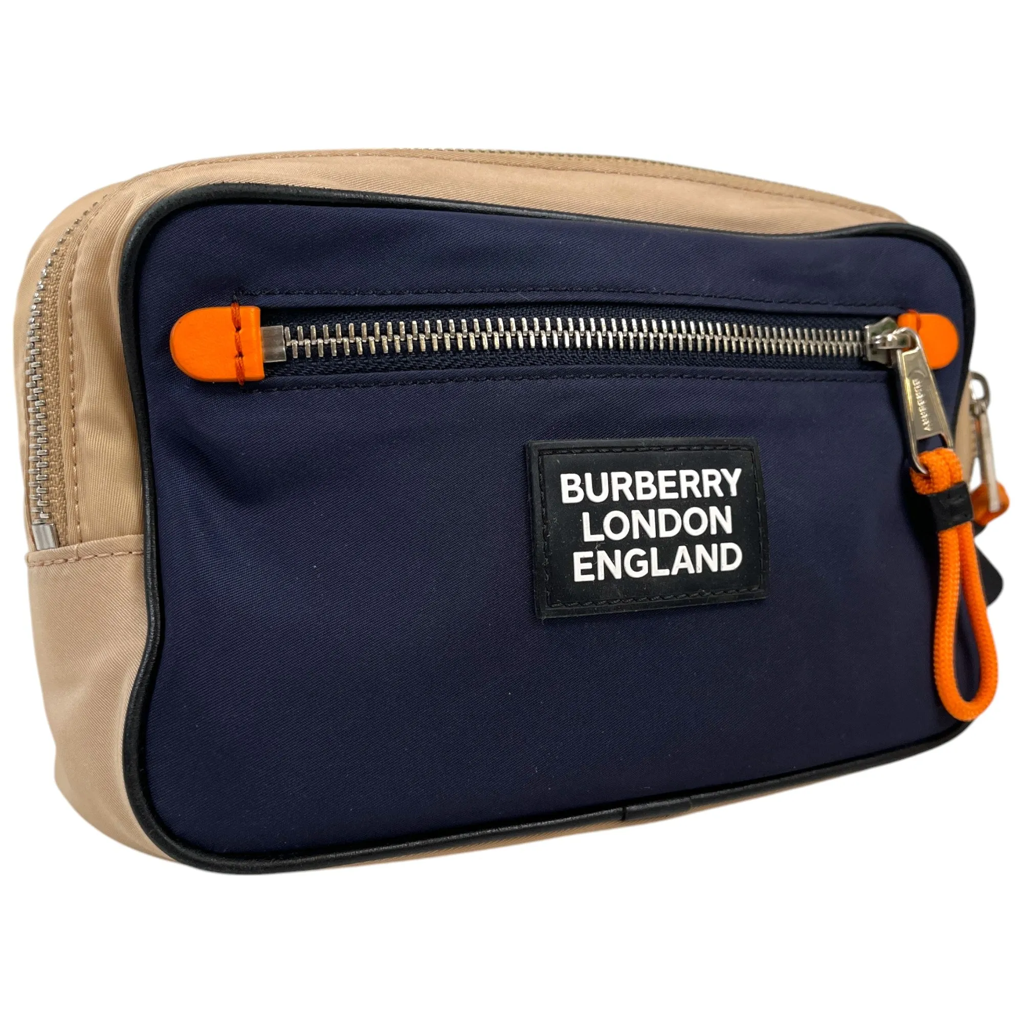 Men's Nylon Logo Belt Bag Navy