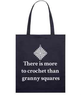 Navy Light Tote Bag - There is more to crochet than granny squares