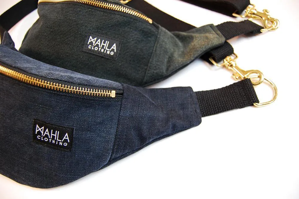 Phoenix Mini Bumbag Dark Blue Denim