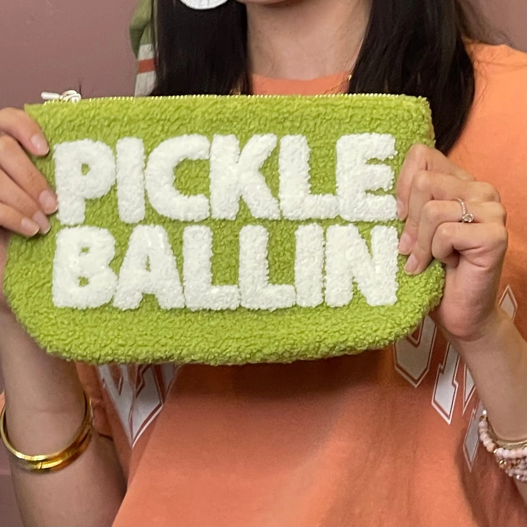 Pickleballin Teddy Pouch Cosmetics Bag