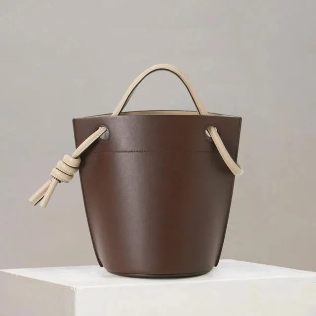 Pre Order:  Simple Drawstring PU Bucket Bag