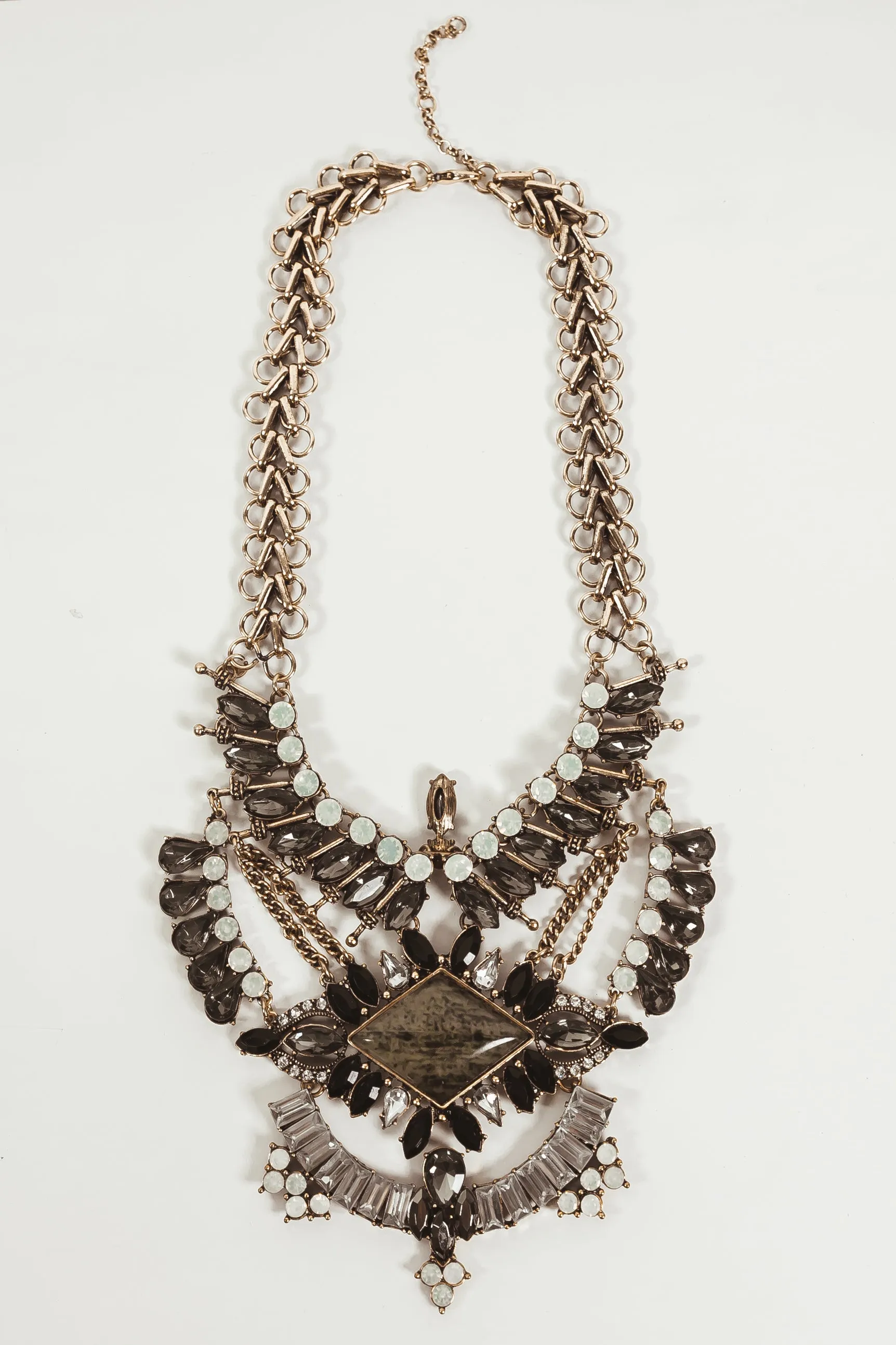 Statement Embellished Crystal Necklace