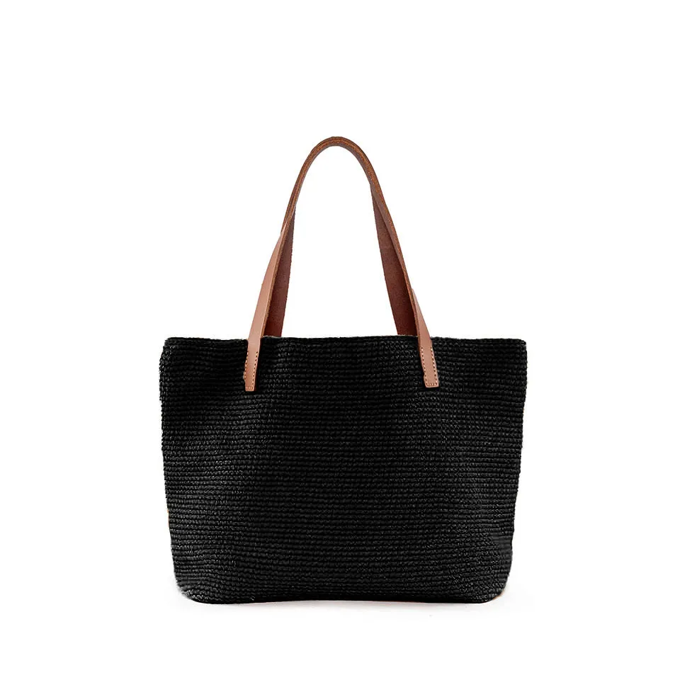 Tatiana Crochet Bucket Tote Large Black