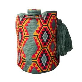 Turquoise Red Yellow Medium Bucket